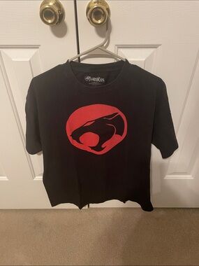 Thundercats Men's Black Logo Tee with Red Graphic Large (Good)